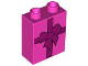 Part No: 4066pb279  Name: Duplo, Brick 1 x 2 x 2 with Present / Gift with Bow Pattern