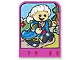 Part No: 42179pb05  Name: Story Builder Pink Palace Card with Man in Blue Cape Pattern