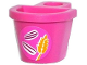 Part No: 4523pb001  Name: Minifigure Container D-Basket with Seeds and Wheat Spike Pattern (Sticker) - Set 41059