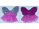 Part No: 54543  Name: Belville, Clothes Fairy Skirt - Sheer with Wings (Glitter Silver on Front, Glitter Pink on Back)