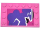 Part No: 6180pb068R  Name: Tile, Modified 4 x 6 with Studs on Edges with Graffiti Tag Pattern Model Right Side (Sticker) - Set 79104