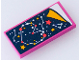 Part No: 87079pb1156  Name: Tile 2 x 4 with Blanket with Constellation, Dots and Stars, White Bedsheet Pattern (Sticker) - Set 41381