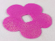 Part No: clikits287pb01  Name: Clikits, Icon Accent Foil Flower 5 Petals 4 1/4 x 4 1/4 with Textured Iridescent Pattern