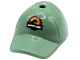 Part No: 11303pb02  Name: Minifigure, Headgear Cap - Short Curved Bill with Seams and Hole on Top with Jurassic Park Logo Pattern