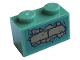 Part No: 3004pb212  Name: Brick 1 x 2 with Dark Tan Bricks and Fallen Plaster Pattern on Both Sides (Stickers) - Set 40410