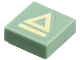 Part No: 3070pb267  Name: Tile 1 x 1 with Bright Light Yellow Triangle and Line Pattern