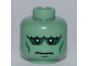 Part No: 3626bpb0541  Name: Minifigure, Head Alien with Frankenstein Monster, White Pupils and Wrinkles Pattern - Blocked Open Stud
