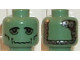 Part No: 3626pb0042  Name: Minifigure, Head Alien with Frankenstein Monster Pattern