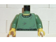 Part No: 973pb0266c01  Name: Torso Harry Potter Crew Neck Sweater Pattern / Sand Green Arms / Yellow Hands