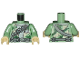 Part No: 973pb0582c02  Name: Torso SW Camouflage Pattern Weapon and Ammunition Belts Pattern / Sand Green Arms / Tan Hands