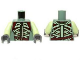 Part No: 973pb1448c01  Name: Torso LotR Armor with Light Green and Dark Red Straps and Belt Pattern / Yellowish Green Arms / Dark Bluish Gray Hands