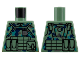 Part No: 973pb5066  Name: Torso Flak Vest with Pouches and Dark Blue, Dark Turquoise, and Silver Pixelated Camouflage Pattern