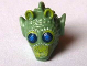 Part No: x903pb02  Name: Minifigure, Head, Modified SW Rodian with Dark Blue Eyes and Lime Markings Pattern (Wald)