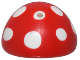 Part No: 105189pb01  Name: Minifigure, Headgear Hat Mushroom with Hole on Top and Molded White Spots and Gills Pattern