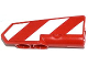 Part No: 11946pb006R  Name: Technic, Panel Fairing #21 Very Small Smooth, Side B with Red and White Danger Stripes Pattern Model Right Side (Sticker) - Set 42008