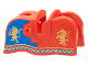 Part No: 13744pb03  Name: Horse Barding, Smooth Edge with Gold Lions and Border and Blue Panel Pattern