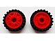 Part No: 13971c01  Name: Wheel 18mm D. x 8mm with Fake Bolts and Deep Spokes with Inner Ring with Black Tire 24mm D. x 7mm Offset Tread - Band Around Center of Tread (13971 / 61254)