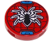 Part No: 14769pb296  Name: Tile, Round 2 x 2 with Bottom Stud Holder with Black Spider and Web Pattern