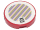 Part No: 14769pb368  Name: Tile, Round 2 x 2 with Bottom Stud Holder with Super Mario Scanner Code Fly Guy Pattern (Sticker) - Set 71386