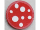 Part No: 14769pb510  Name: Tile, Round 2 x 2 with Bottom Stud Holder with White Spots Pattern (Sticker) - Set 910016