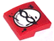 Part No: 15068pb576  Name: Slope, Curved 2 x 2 x 2/3 with White Egg with Black Goggles and Paint Splotches Pattern (Sticker) - Set 60315