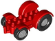 Part No: 15313c04  Name: Duplo Car Base 2 x 6 Tractor with Mudguards and Light Bluish Gray Wheels with Black Tires