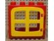 Part No: 2332c02  Name: Duplo Door / Window Frame 2 x 4 x 3 Raised Door Outline with Yellow Door / Window with 4 Panes (2332 / 4809)