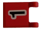 Part No: 2335pb038  Name: Flag 2 x 2 Square with Black Number 1 on Red Background Pattern (Sticker) - Sets 3420 / 3425