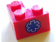 Part No: 2357pb005  Name: Brick 2 x 2 Corner with Blue EMT Star of Life Pattern (Sticker) - Set 60204