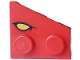 Part No: 24299pb02  Name: Wedge, Plate 2 x 2 Left with Yellow Eye and Black Edge and Eyelash Pattern (Dungeons & Dragons Red Dragon Eye)