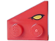 Part No: 24307pb02  Name: Wedge, Plate 2 x 2 Right with Yellow Eye and Black Edge and Eyelash Pattern (Dungeons & Dragons Red Dragon Eye)