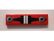 Part No: 2431pb0650  Name: Tile 1 x 4 with White Stripes and Silver Circles on Red Background Pattern (Sticker) - Set 8864