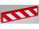 Part No: 2431pb405L  Name: Tile 1 x 4 with Red and White Danger Stripes Thick (White Corners) Pattern Left (Sticker) - Sets 60111 / 60116