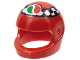 Part No: 2446pb32  Name: Minifigure, Headgear Helmet Motorcycle (Standard) with Checkered Stripe and Octan Logo Pattern