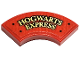 Part No: 27925pb014  Name: Tile, Round Corner 2 x 2 Macaroni with Gold 'HOGWARTS EXPRESS' with Black Outline and Nails Pattern (Sticker) - Set 76423