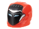 Part No: 28631pb22  Name: Minifigure, Headgear Helmet Armor Plates and Ear Protectors with Black Face, Metallic Light Blue Eye Slits, Silver Trim Pattern