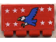 Part No: 2873pb03  Name: Hinge Train Gate 2 x 4 with White Stars and Blue Eagle Pattern (Sticker) - Set 6345
