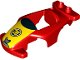 Part No: 29352pb01  Name: Duplo Car Body Race with Black Windshield with Yellow Stripe Wide and '28' and Mickey Mouse Pattern