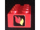 Part No: 3001oldpb10  Name: Brick 2 x 4 with Classic Fire Logo Pattern on One End (Sticker) - set 374-1