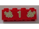 Part No: 3001pb042  Name: Brick 2 x 4 with Gold Holly and  '1' Pattern
