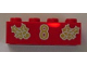 Part No: 3001pb049  Name: Brick 2 x 4 with Gold Holly and  '8' Pattern