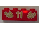 Part No: 3001pb052  Name: Brick 2 x 4 with Gold Holly and '11' Pattern