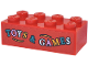 Part No: 3001pb211  Name: Brick 2 x 4 with 'TOYS & GAMES' Pattern (Sticker) - Set 76457