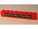 Part No: 3008pb044b  Name: Brick 1 x 8 with Black Hogwarts TM Express Pattern (Sticker) - Sets 4758 / 10132