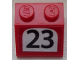 Part No: 3039pb120  Name: Slope 45 2 x 2 with Black '23' on White Background Pattern (Sticker) - Set 75876