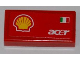 Part No: 3069pb0193L  Name: Tile 1 x 2 with Shell Logo, Italian Flag and 'acer' Pattern Model Left Side (Sticker) - Set 8123
