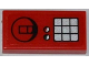 Part No: 3069pb0202  Name: Tile 1 x 2 with Phone Switch and Dial Buttons Pattern (Sticker) - Set 3368
