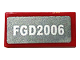 Part No: 3069pb0846  Name: Tile 1 x 2 with 'FGD2006' Pattern (Sticker) - Set 76895
