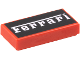 Part No: 3069pb1360  Name: Tile 1 x 2 with White 'Ferrari' on Black Background Pattern