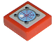 Part No: 3070pb050  Name: Tile 1 x 1 with Light Blue Radar Pattern (Sticker) - Set 8060